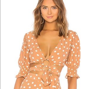 Tularosa the label polka dot crop top Size small